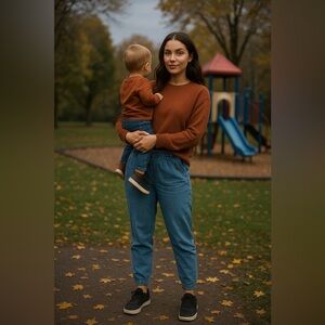 GAP Drawstring Paperbag Mom Jegging | Size XS